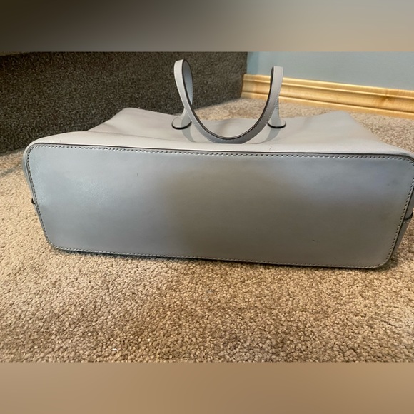 Grey Leather Kate Spade Tote Purse - Picture 3 of 5